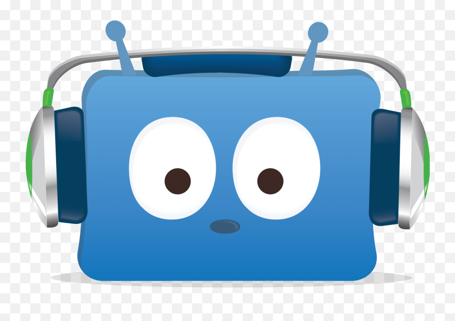With A Little Blue Robot That - Youtube Png,Cartoon Headphones Png