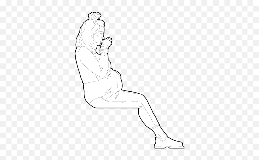 Pregnant Woman Sitting Drawing - Free Dwg U0026 Cad Block Png,Pregnant Woman Icon Vector