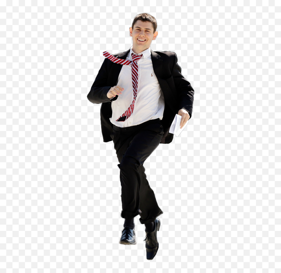 Businessman Running Png Clipart - Man In Suit Running,Man Running Png