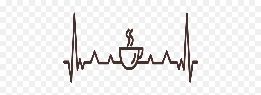 Heartbeat With Coffee Cup - Transparent Png U0026 Svg Vector File Coffee Heartbeat Svg Free,Heart Beat Png