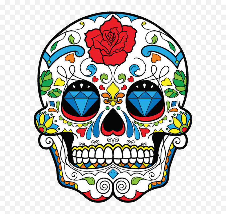 Mexican Skull Decal - Tete De Mort Mexicaine Png,Mexican Skull Png