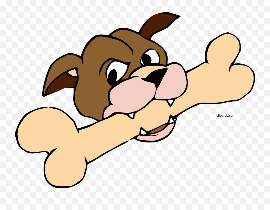 Dog Mouth Bone Clipart Png - Dog On A Bone,Bone Png