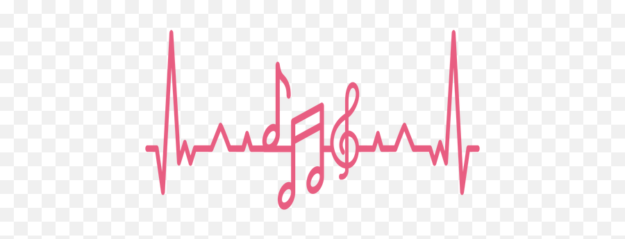 Heartbeat With Music Notes - Transparent Png U0026 Svg Vector File Music Heartbeat Png,Music Note Logo