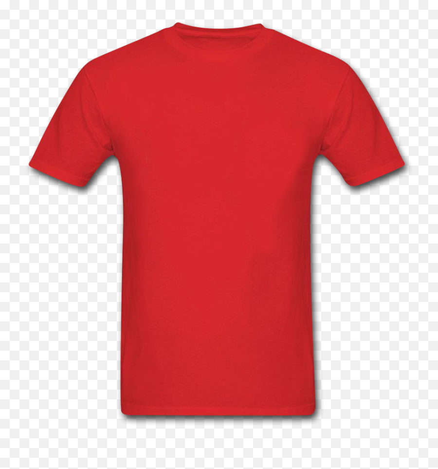 Red Round Neck - Front T Shirt Template Red Png,Red T Shirt Png