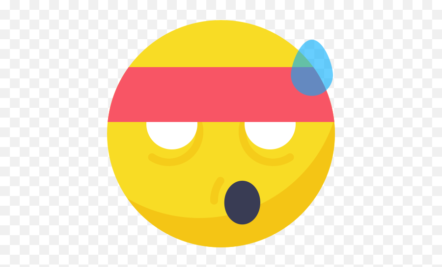Rest Smile Smiley Sportive Tired Icon - Emoji Demam Png,Ninja Face Png