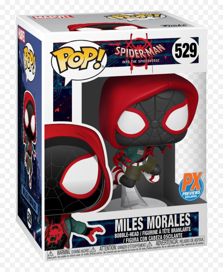 Pop Spider - Man Miles Morales Hoodie Px Previews With Variant Cover Comic Funko Pop Spider Man Miles Morales Png,Spiderman Web Png