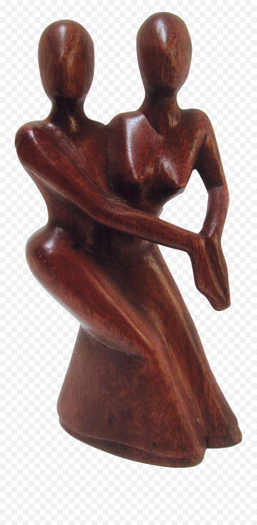 Embracing Lovers Statue Png - Wood Carving,Statue Png