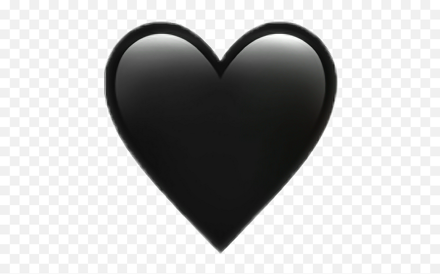 Heart Emoji Iphone Emojiip Black - Black Love Emoji Png,Heart Sticker Png