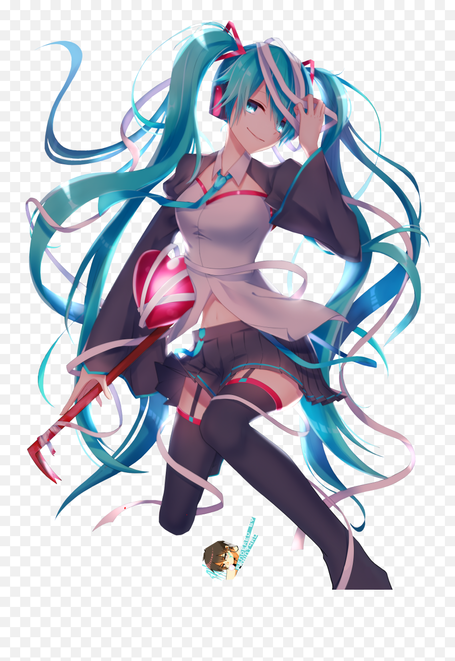 Download Hd Fate Stay Night Hatsune Rendering Anime Fatestay - Miku Hatsune Png Render,Hatsune Miku Png