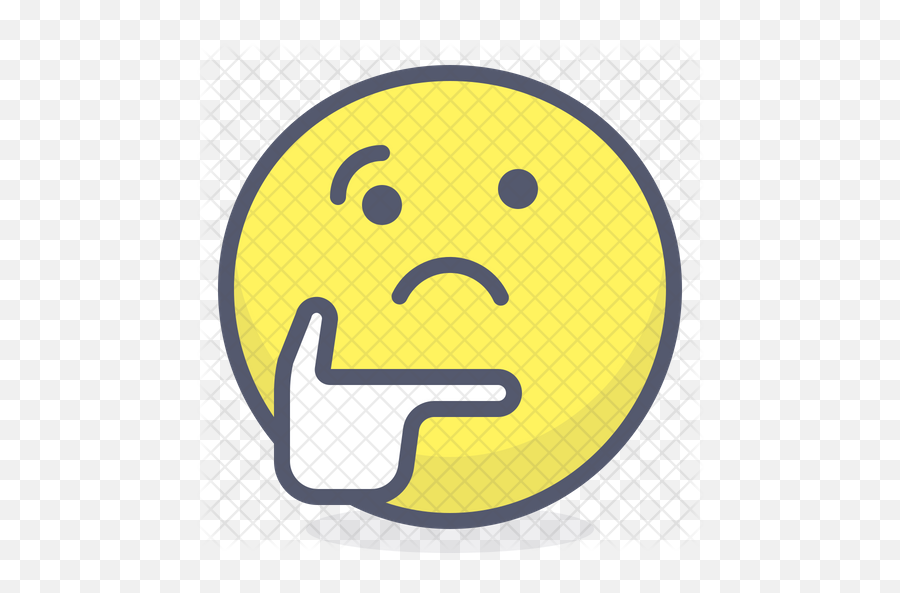 Thinker Emoji Icon - Smiley Png,The Thinker Png
