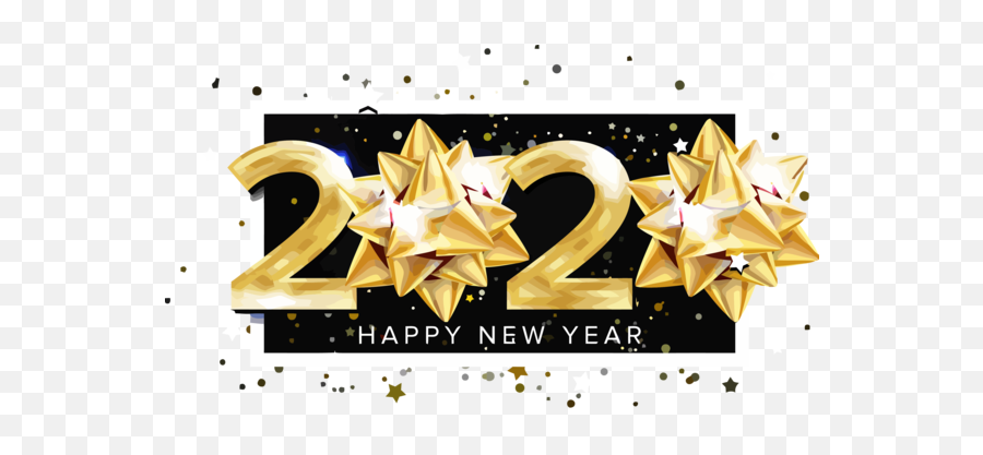 Download New Year Text Font Star For Happy 2020 Holiday Hq - Happy New Year 2020 No Background Png,Happy New Years Png