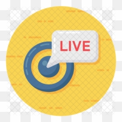 Live Streaming Icon Of Flat Style - Circle png