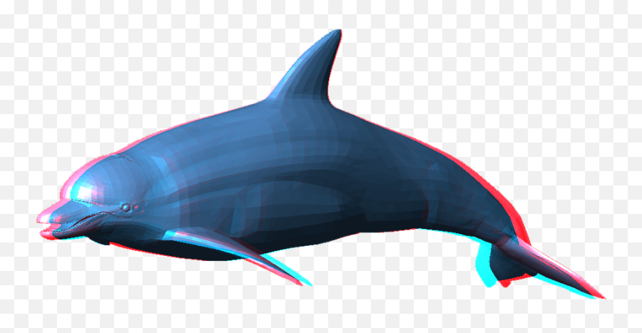 3d Dolphin Redandblue 3deffect - 3d Dolphin Png,Dolphin Transparent Background