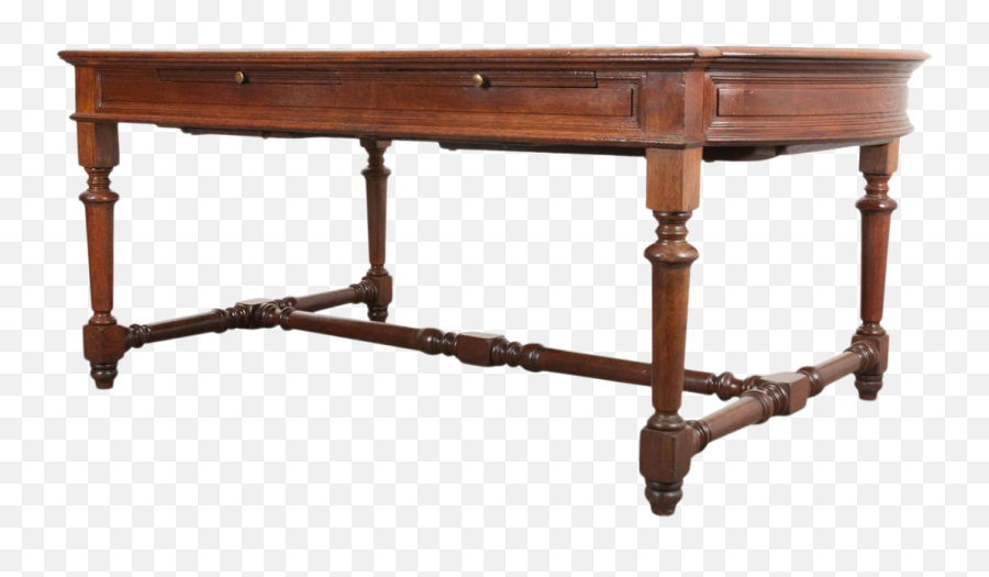 19th Century French Oak Sewing Table - Industrial Style Coffee Table Png,People Sitting At Table Png