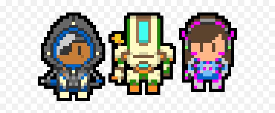 Overwatch Chibi Pixel Art Overwatch Facile Png Free Transparent Png Images Pngaaa Com