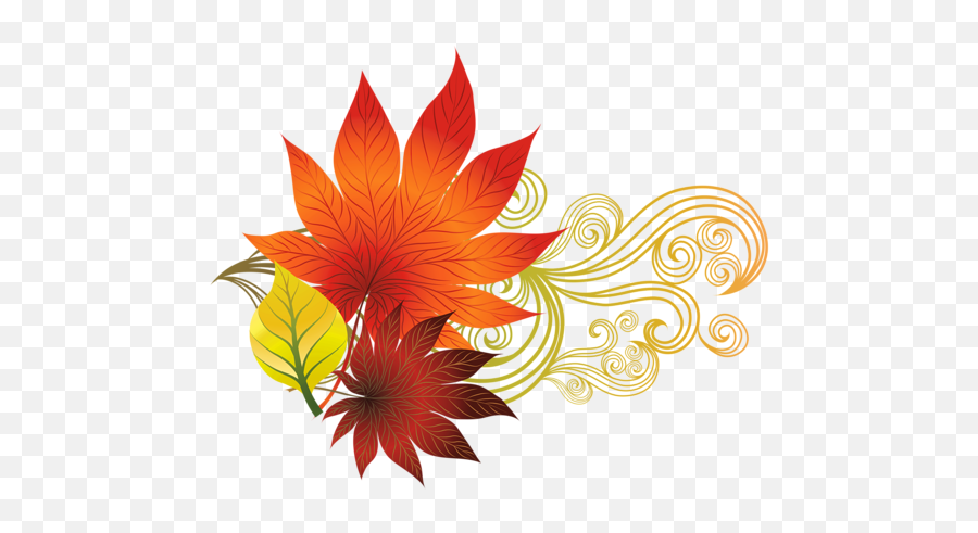 Leaf Clipart - Fall Pumpkin And Leaves Clipart Png,Autumn Border Png
