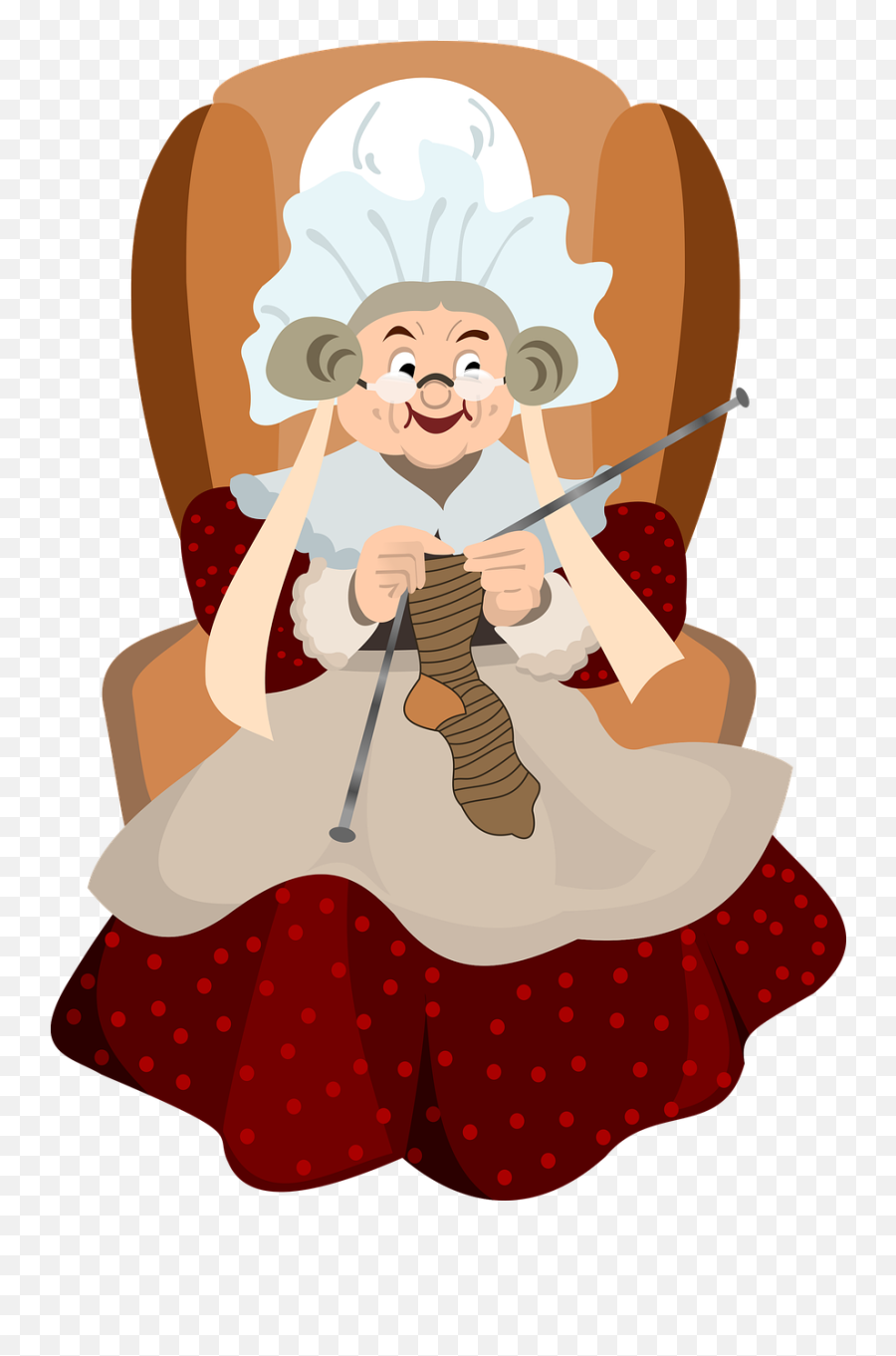 Grandma Knitting Old - Free Image On Pixabay Fictional Character Png,Grandma Transparent