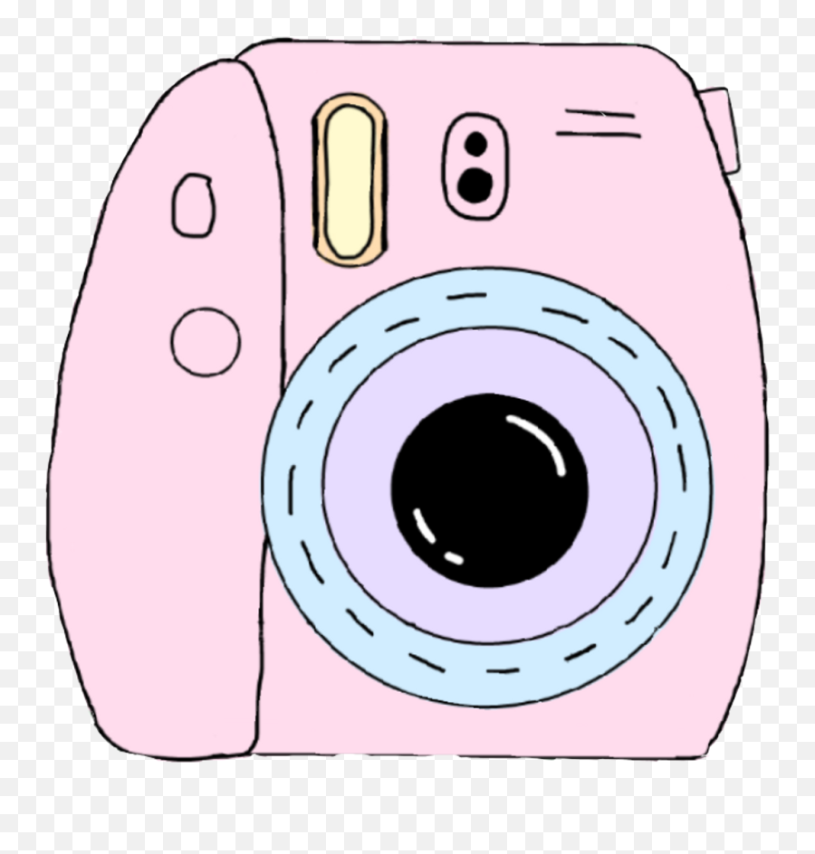 Polaroid Sticker - Pastel Camera Clipart Png Transparent Png Polaroid Camera Clipart,Polaroid Picture Transparent
