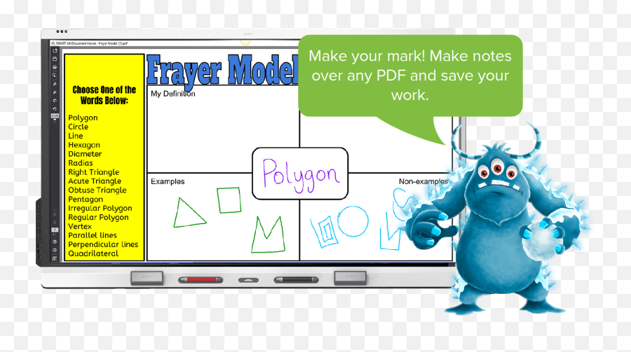 Smart Board Interactive Displays With Iq Teacher Guide - Fictional Character Png,Class Dojo Icon
