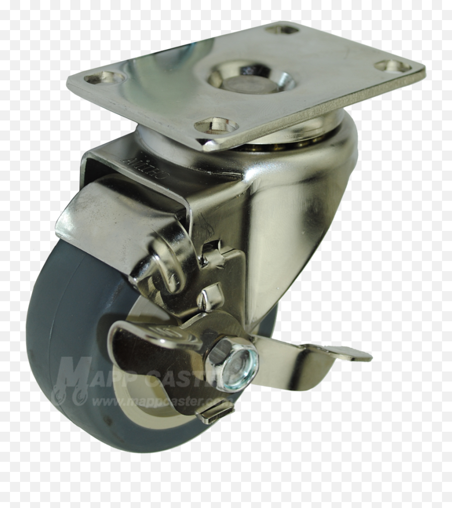 3 X 1 - 14 Thermoplastic Rubber Stainless Steel Swivel Caster With Brake 210 Lbs Capacity Solid Png,Icon 210