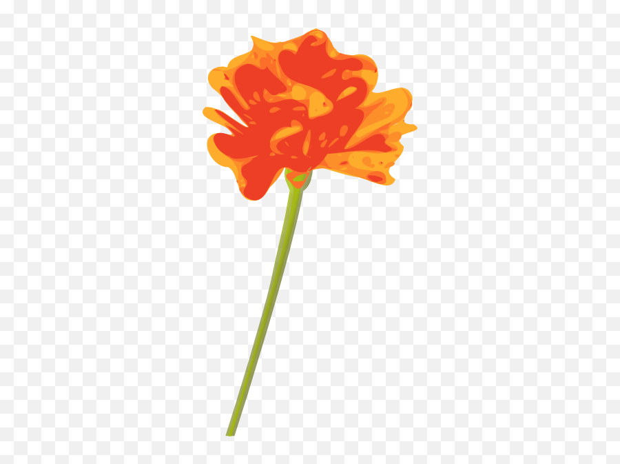 Orange Flower Clip Art - Orange Flower Clipart Png,Orange Flowers Png