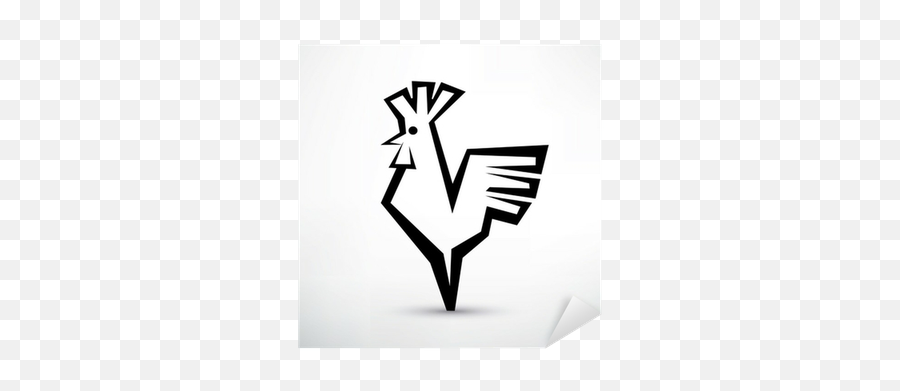 Sticker Cock Symbol Stylized Vector Icon - Pixersus Simbolo De Un Gallo Png,Icon Decals