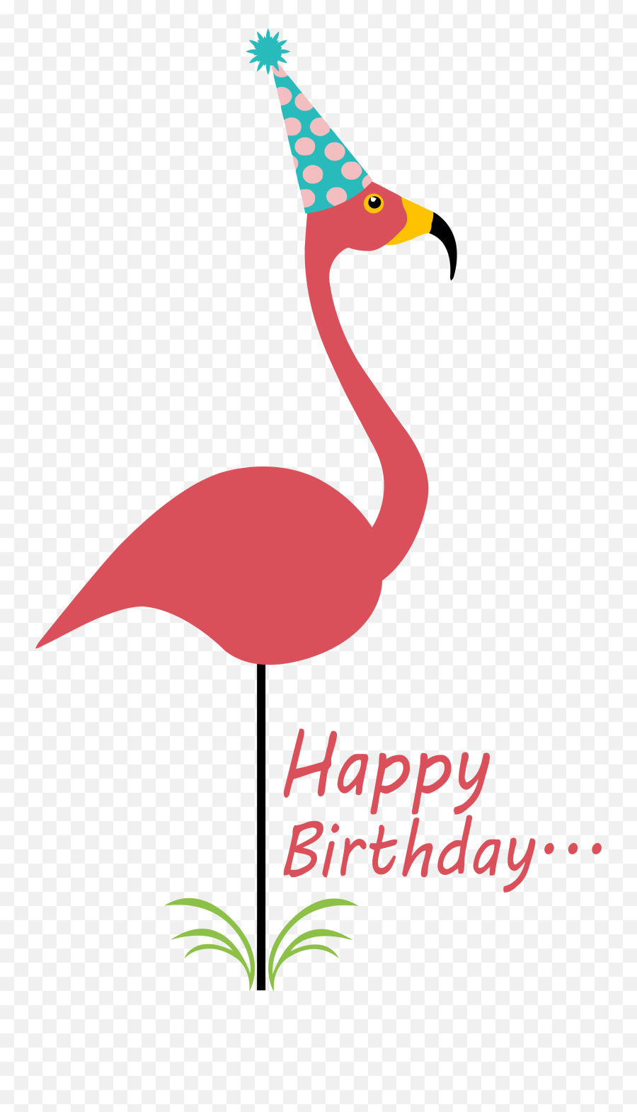 Flamingo Clipart Happy Birthday Png - Flamingo Saying Happy Birthday,Happy Birthday Png Transparent