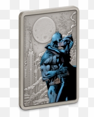 The Caped Crusader - KISS 1oz Silver Coin Batman And Catwoman Profile png