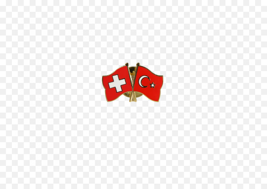 Switzerland - Turkey Friendship Flag Pin Badge 22 Mm Language Png,Swiss Flag Icon