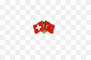Switzerland - Turkey Friendship Flag Pin Badge 22 mm Language png