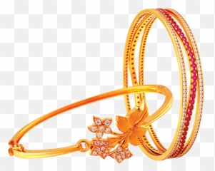Gold Bangle Png Image With Diamond - transparent background