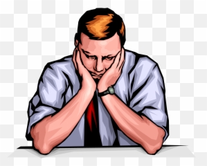 Crowd Of Angry People Clipart - Cartoon Sad Guy Png Person Transparent