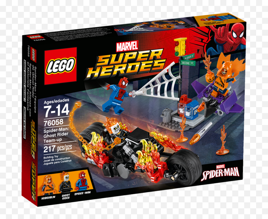 76058 Spider - Man Ghost Rider Teamup Brickipedia The Lego Spiderman Ghost Rider Team Up Png,Ghost Rider Png