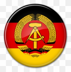 Round Glass Flag Of The Gdr German Democratic Republic - Seven Days To The Rhein Png,Germany Flag Png