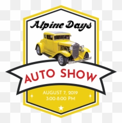 Alpine Days Auto Show - Vintage Car Transparent Cartoon png