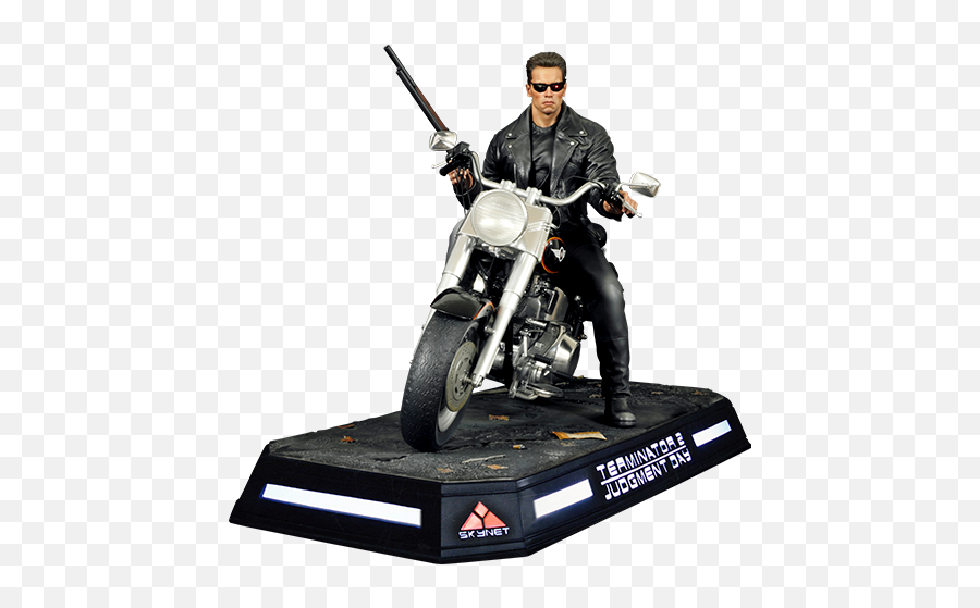 T - 800 On Motorcycle 14 Scale Limited Signature Edition Statue T800 On Motorcycle Sideshow Png,Terminator Png