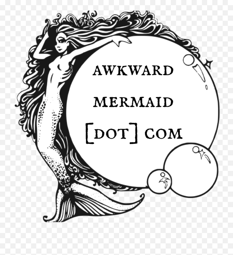 Mermaid Png - Awkwardmermaid Printable Black And White Mermaid Clipart Black And White,Mermaid Png