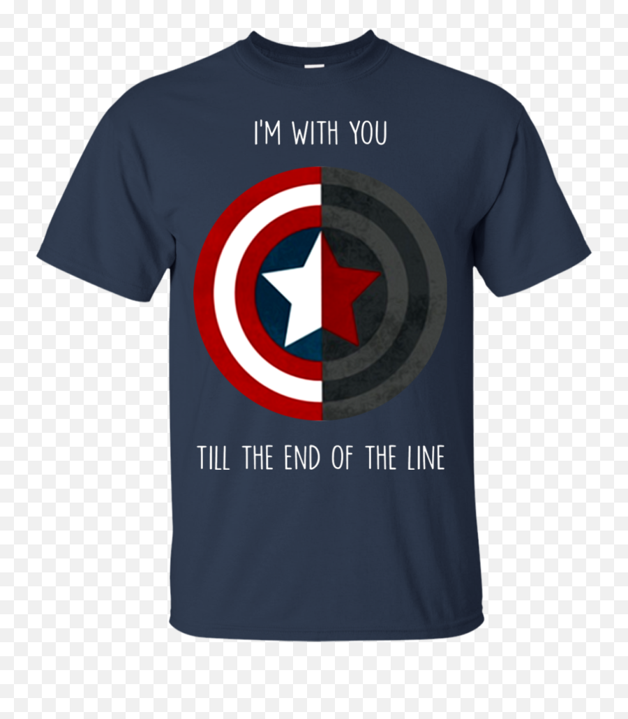 Captain America Shield Iu2019m With You Till The End Of Line T Shirt Hoodie Sweater Men - Rick And Morty E Mc2 Png,Captain America Logo Images