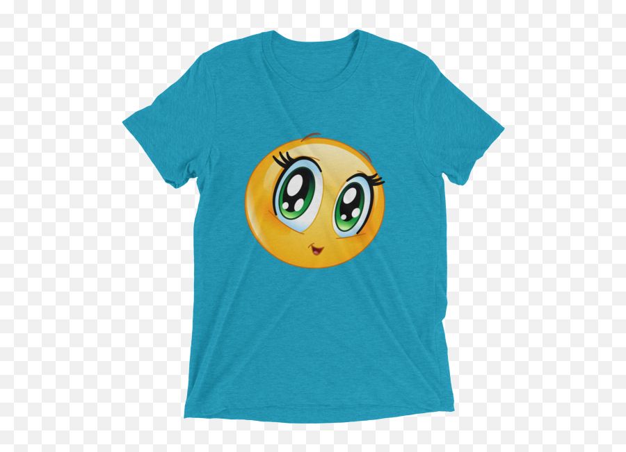 Cute Manga Girl Emoji T Shirt - Smiley T Shirt For Girls Png,Girl Emoji Png