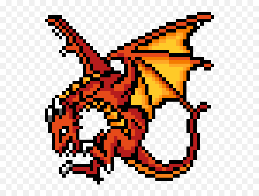 Fire Dragon - Dragon Pixel Art Png,Fire Dragon Png