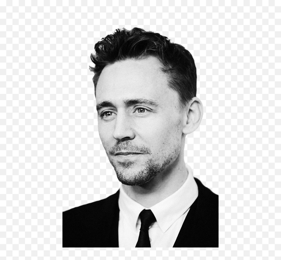 Download Transparent Tom Hiddleston - Tom Hiddleston Hair Blafk And White Png,Tom Hiddleston Png