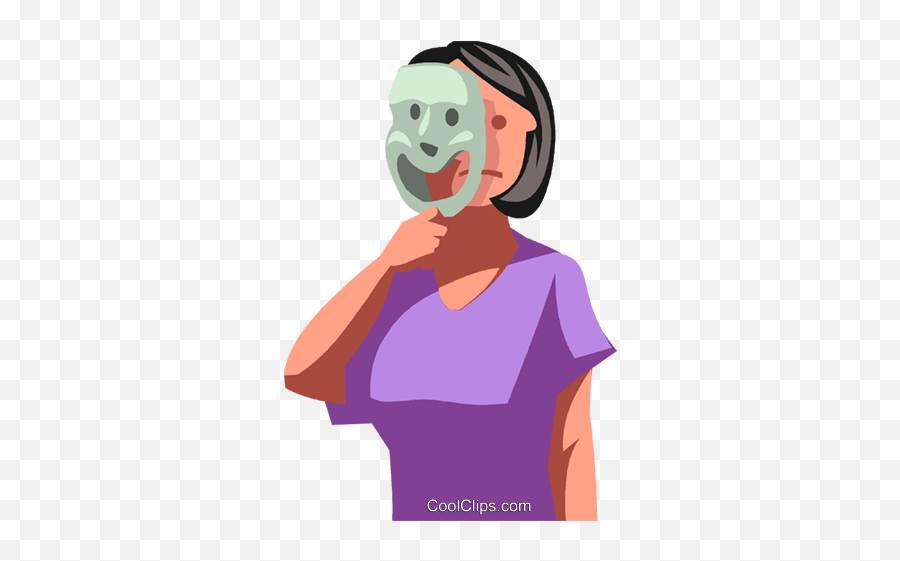 Businesswoman Hiding Behind A Mask Royalty Free Vector Clip - Hiding Behind A Mask Clipart Png,Disguise Png