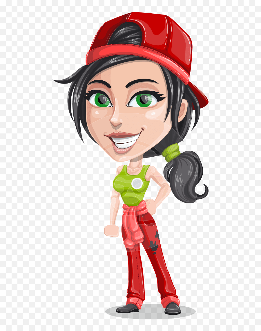 Download Clip Royalty Free Stock Cartoon Character Tessa The - Girl Mechanic Clipart Png,Girl Cartoon Png