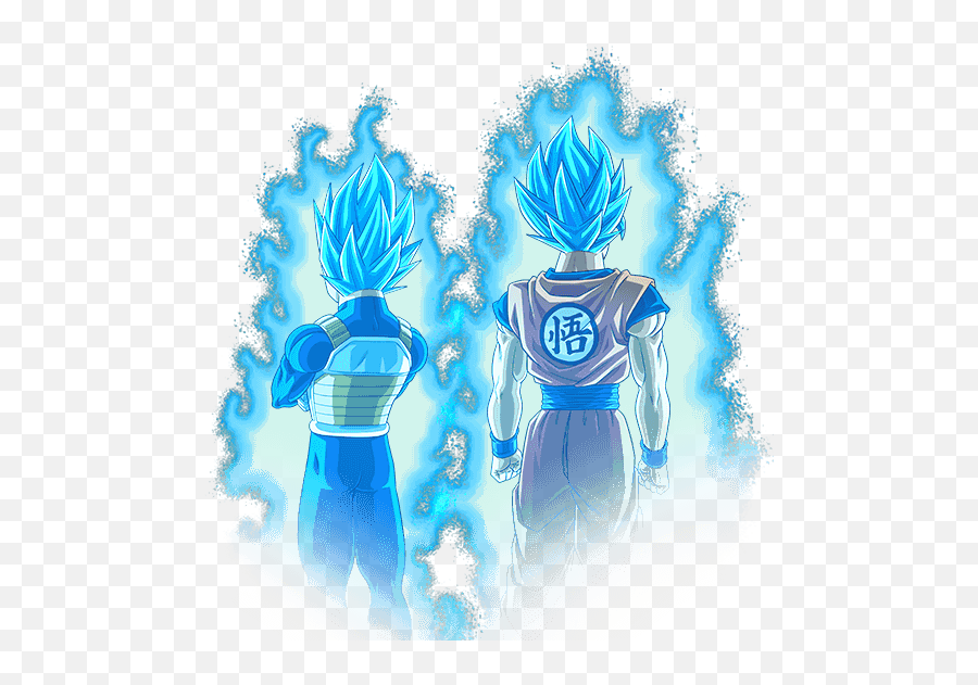 Render Goku Bleu Et Vegeta - Goku And Vegeta Blue Png,Vegeta Png