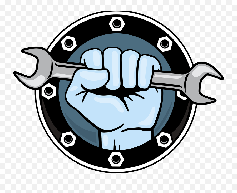 Hand Tool Wrench Fist Icon - Fist Hand Holding Wrench Png,Tool Wrench Logo