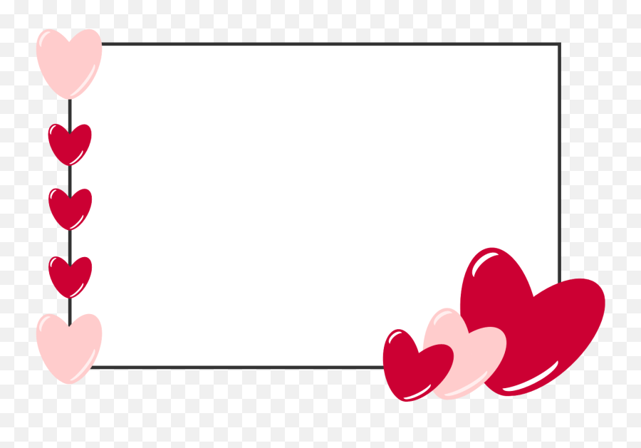 Free Valentines Day Border Png - Card Template A Empty Greeting,Valentines Day Border Png