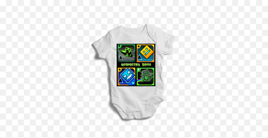 Geometry Dash Game Baby Bodysuit - Handpicked By My Aunt In Heaven Png,Geometry Dash Transparent