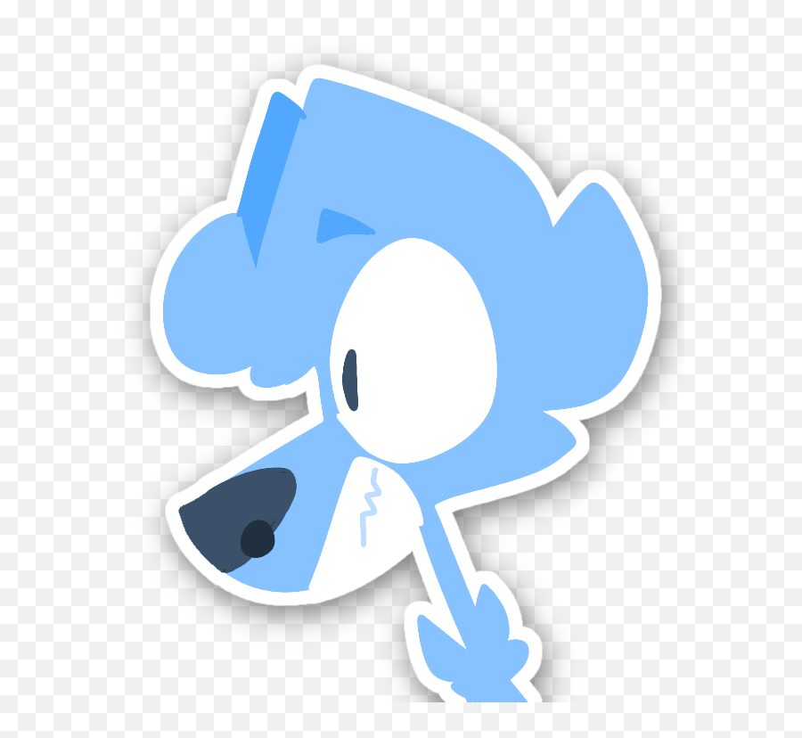 Wolf Blue Sticker Cute Wolfs By Sodaflora - Fictional Character Png,Blue Wolf Logo