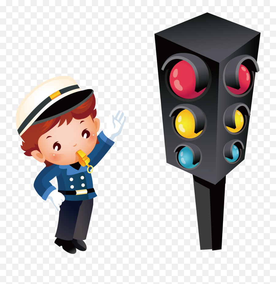 Clip Art Black And White Traffic - Traffic Light And Police Png,Burglar Png