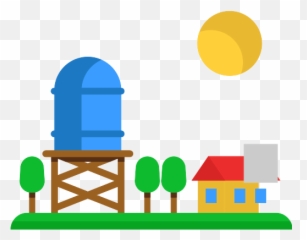 Flat Vector Svg Icon 8 - PNG Repo Free Icons House Water Tank